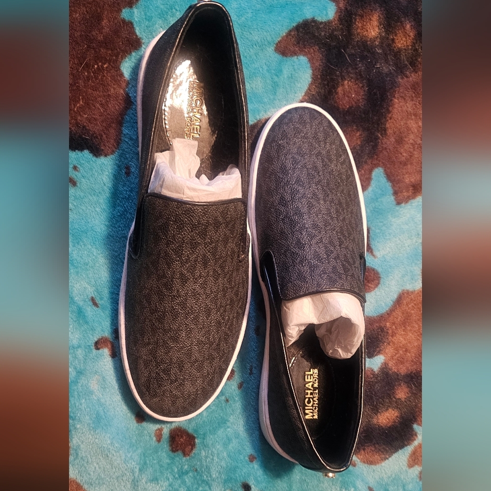 Michael Kors Black Slip-On Shoes
